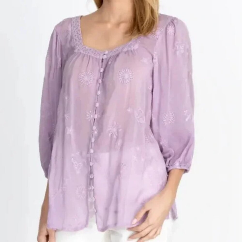 Johnny Was Celestin Eris Blouse.  SZ XS